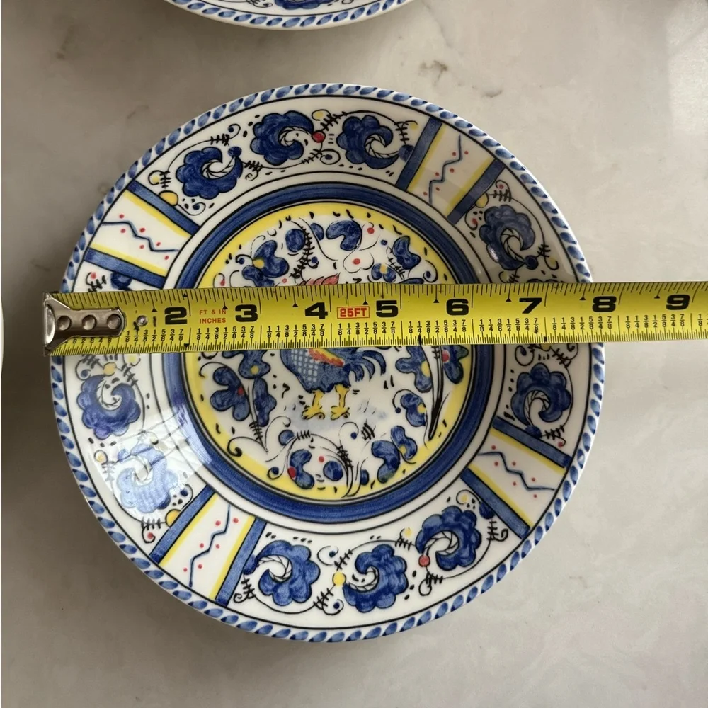 Sur La Table Blue Rooster Bowls~Portugal~Set Of 4 - Picture 7 of 8